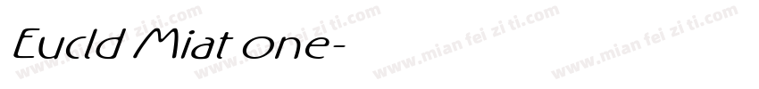 Eucld Miat one字体转换